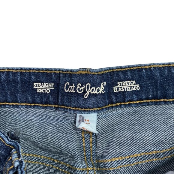 Cat Jack Stretch Jeans Day of the Dead Boho Sugar Skull Patch Red Black Girls 14 - Picture 10 of 12